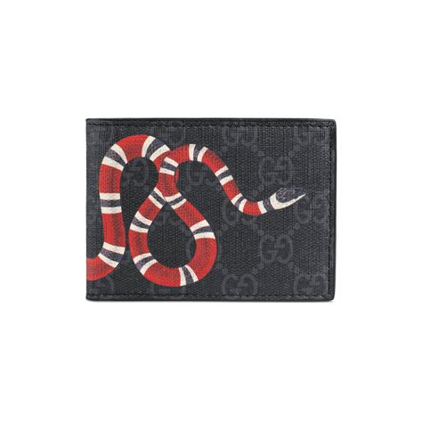 gucci wallet snake black|gucci snake wallet men's.